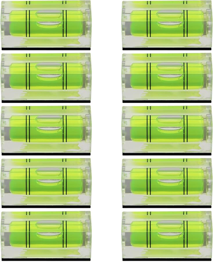 Green Spirit Level Set 5 Pack Night View Accurate Measurement Tool - Image 1